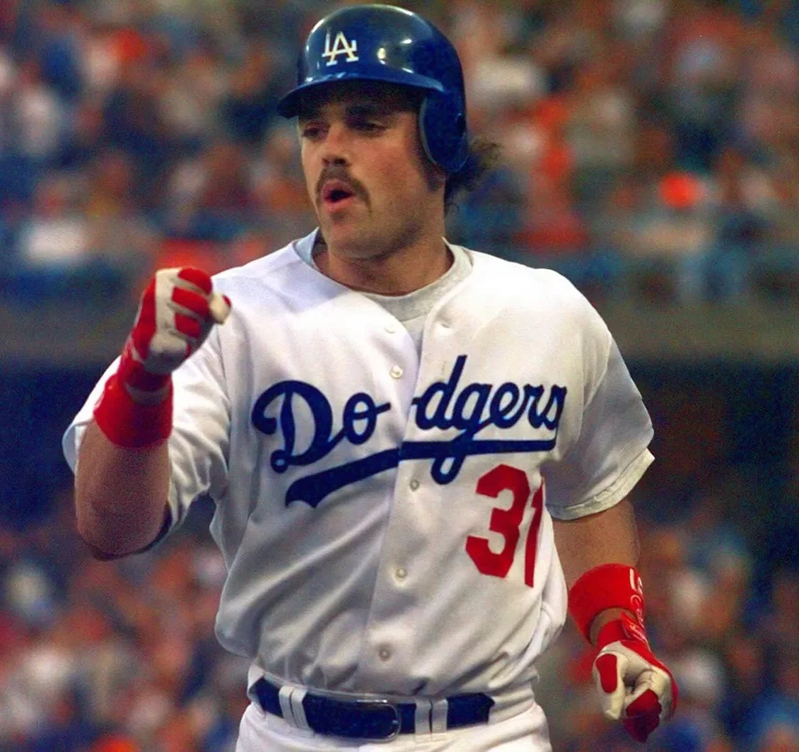Mike Piazza at one time played for the Dodgers, we have some Piazza and Dodgers items available on our website. 

#mikepiazza