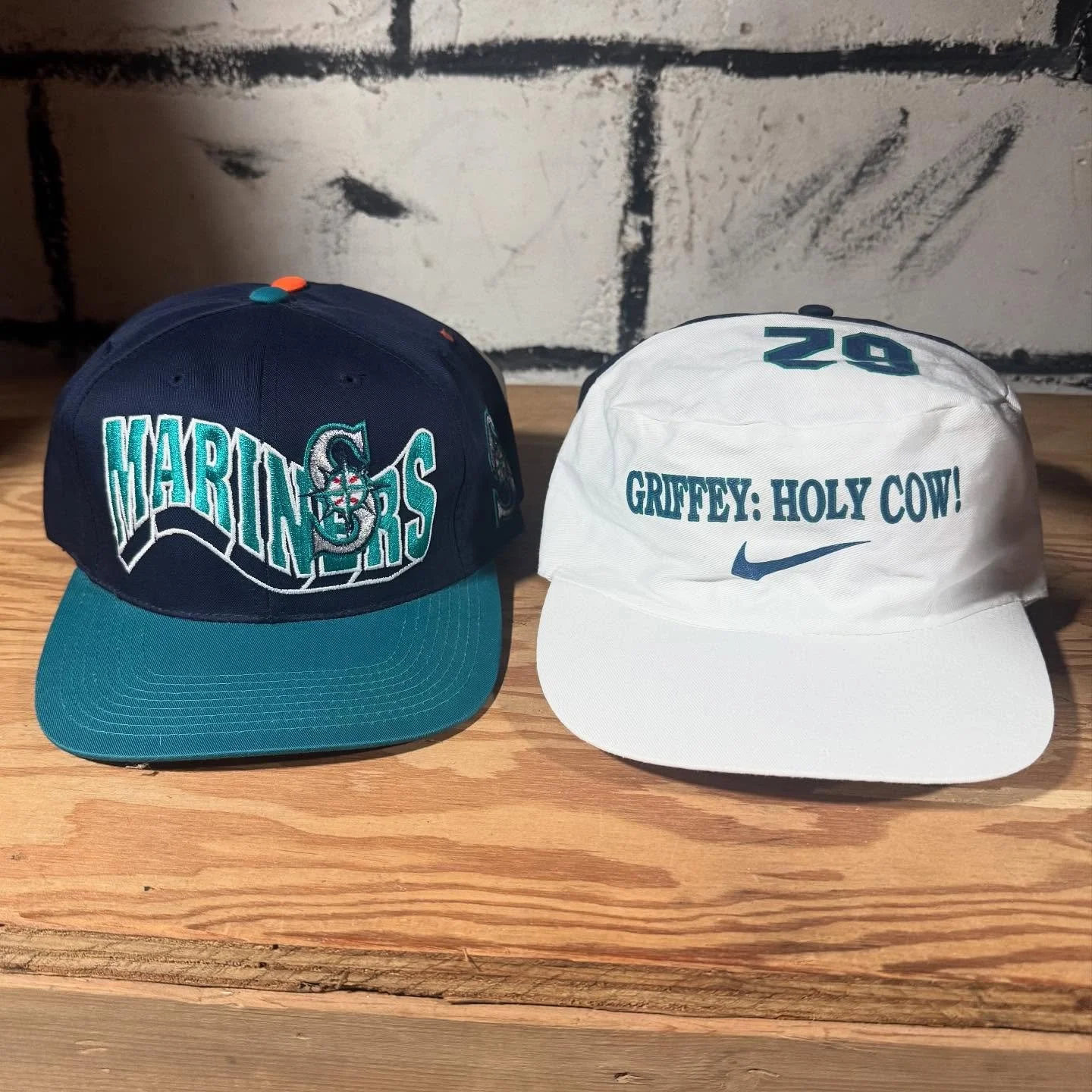 Some hats from teams still alive.