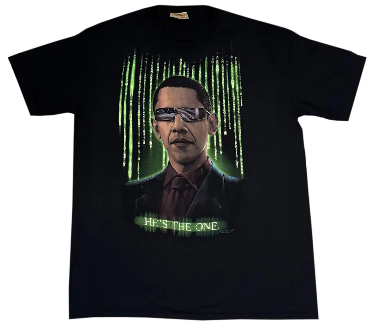 He's The One Obama Matrix tee.jpg