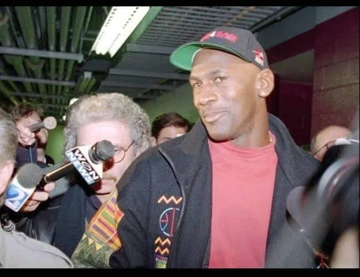 Michael Jordan wearing the Nike Urban Jungle Gym Jacket, we still have the jacket available on the website. #nikeurbanjungle #nikeurbanjunglegym #michaeljordan #nikeairraid #vintagenike