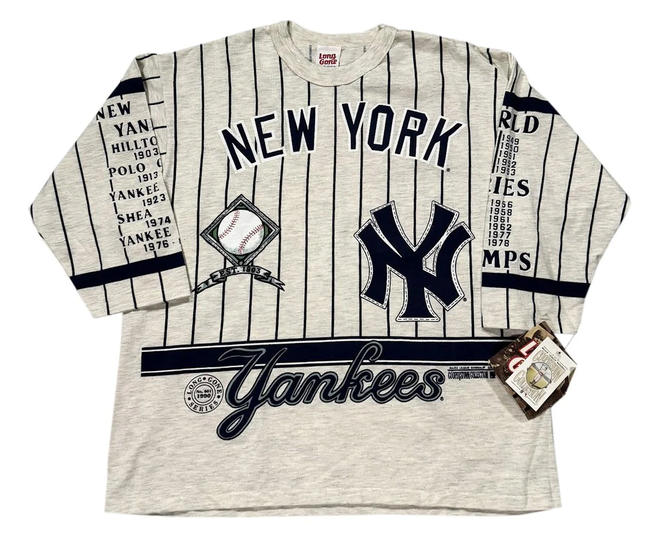 Long Gone New York Yankees 3:4 Sleeve Shirt .jpg