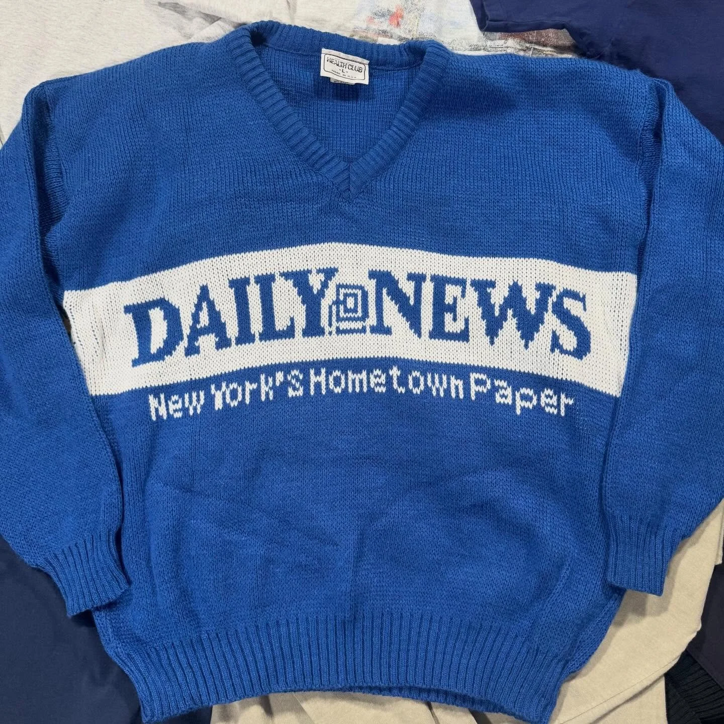 Daily News sweater forsale on our website from our New York collection today. #dailynews