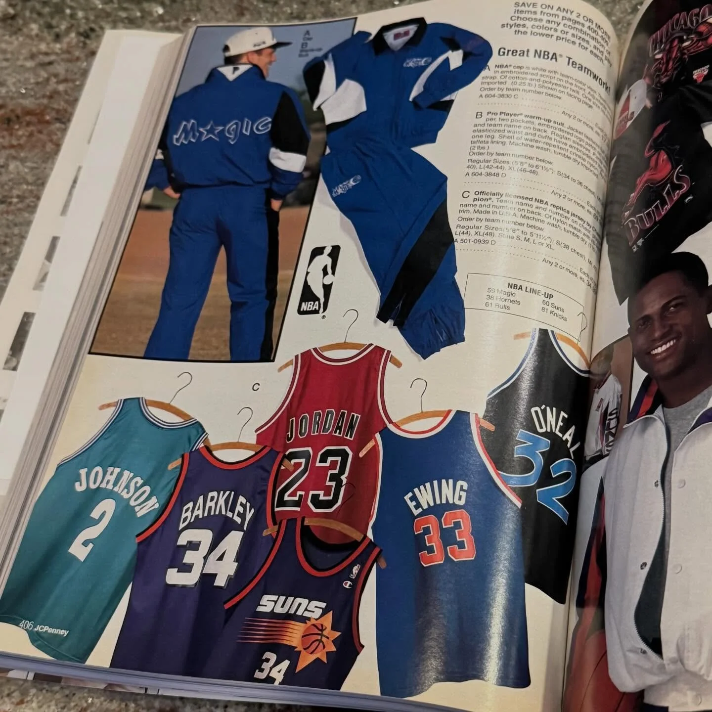 JC Penny catalog featuring a Ewing Champion jersey we just listed.