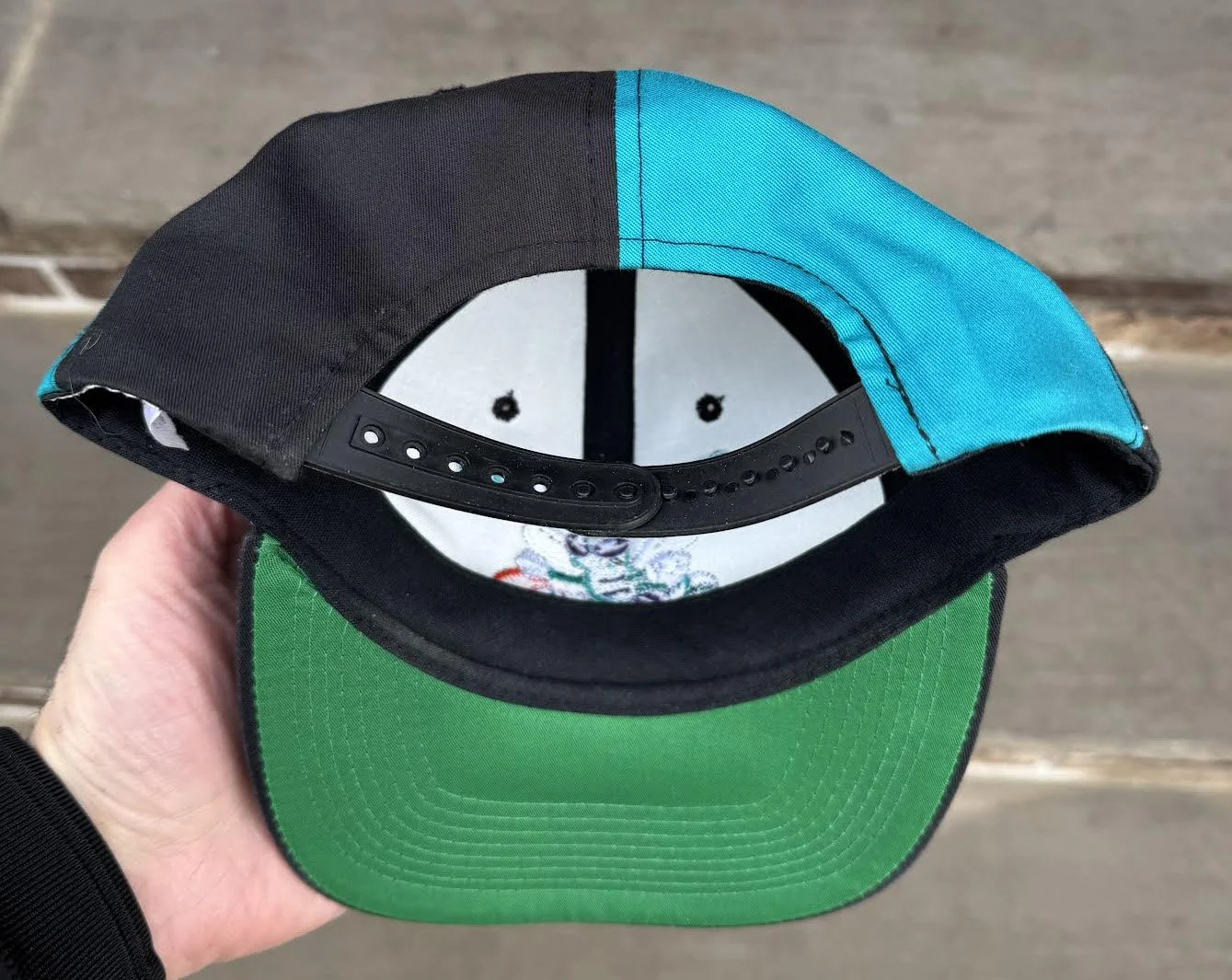 inside of Charlotte Hornets Pinwheel cap.jpg