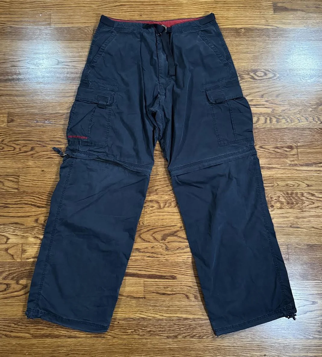 Front of Abercrombie Navy cargos .jpg