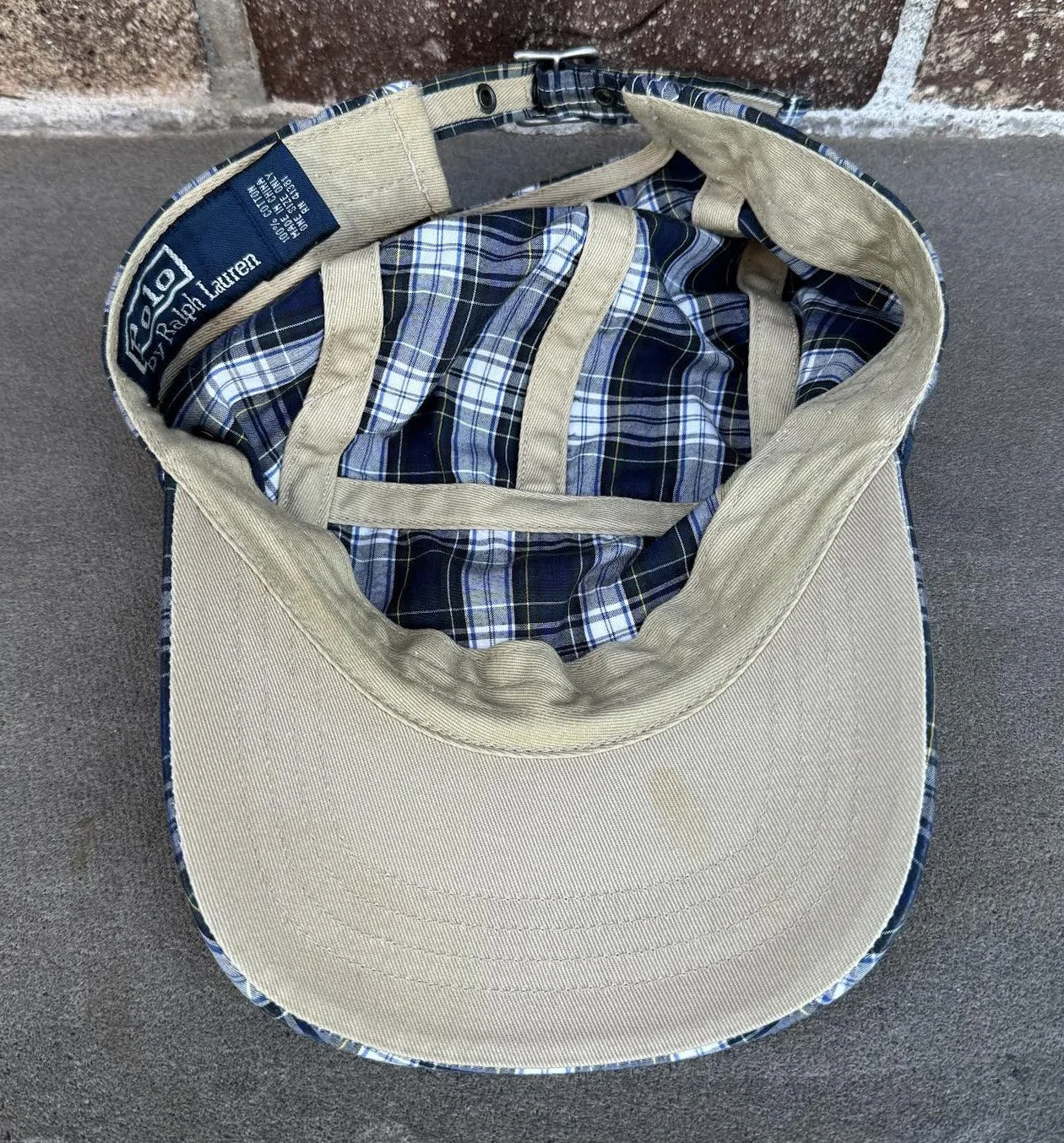inside of Polo Ralph Plaid cap.jpg