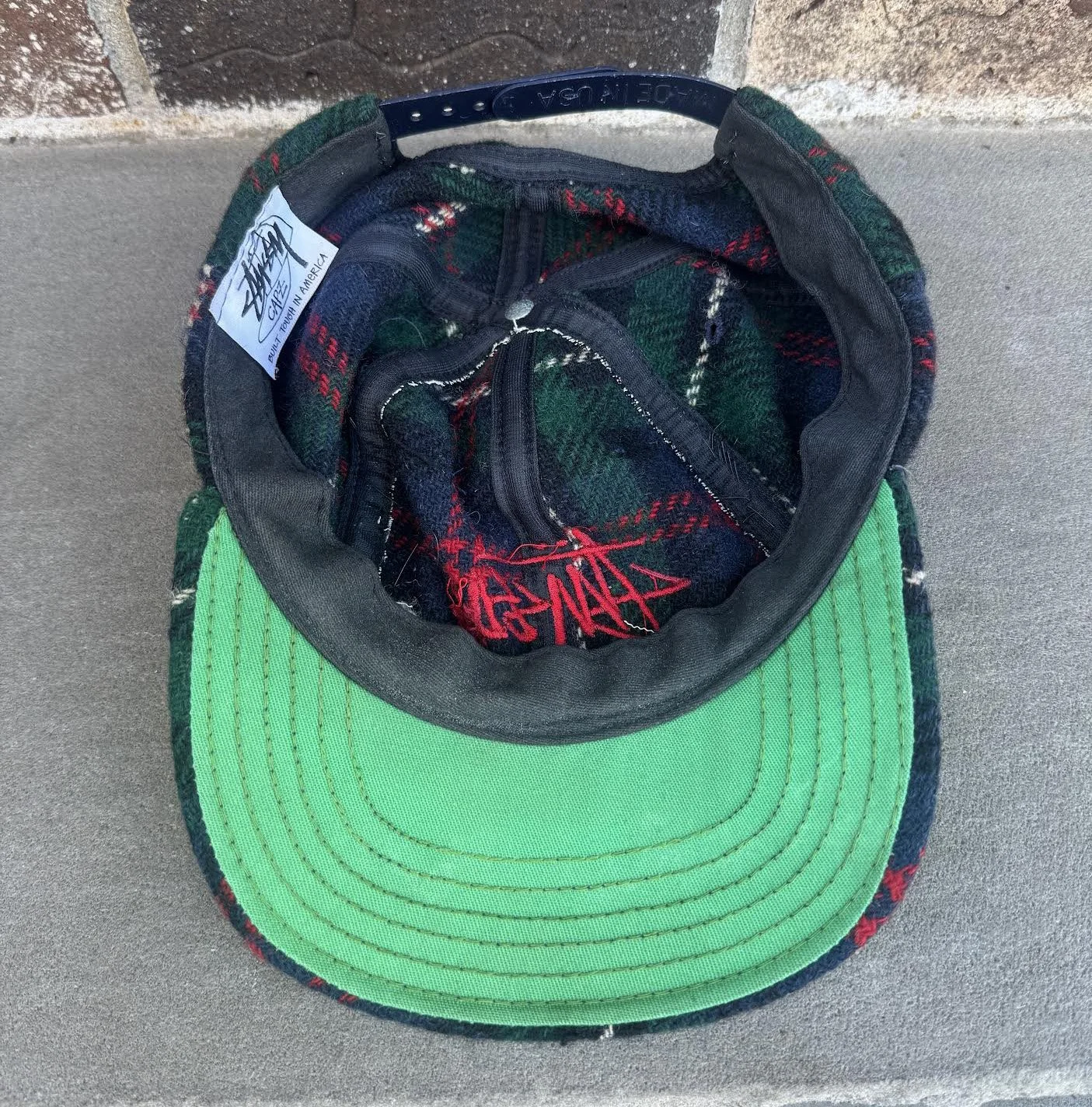 inside of Stussy plaid hat.jpg