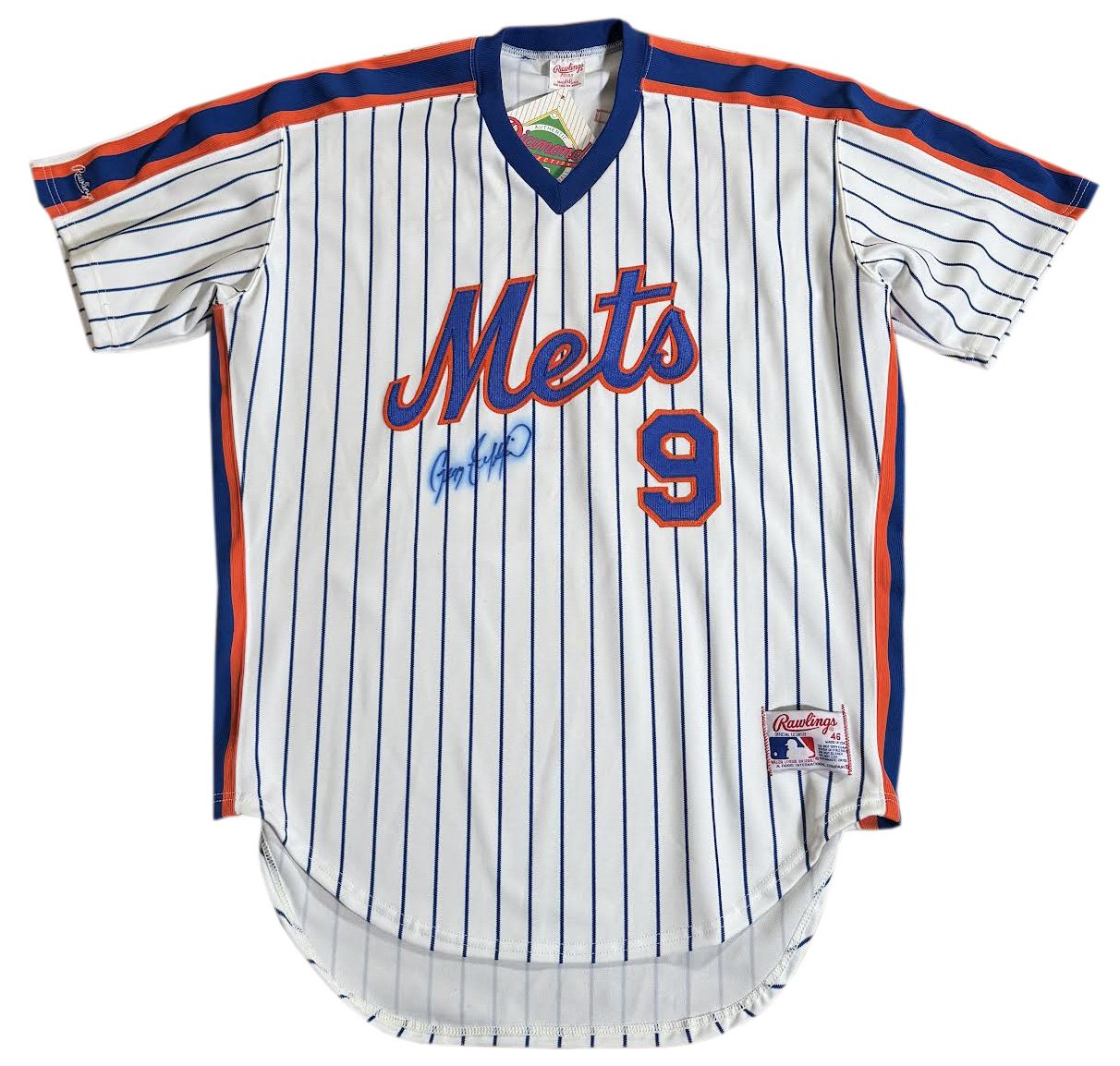 Rawlings On Field Gregg Jeffries Pinstripe Jersey .jpg