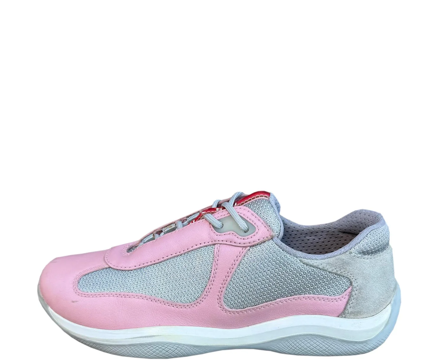 Women's Prada America's Cup Pink Leather Sneakers (Size 37.5)