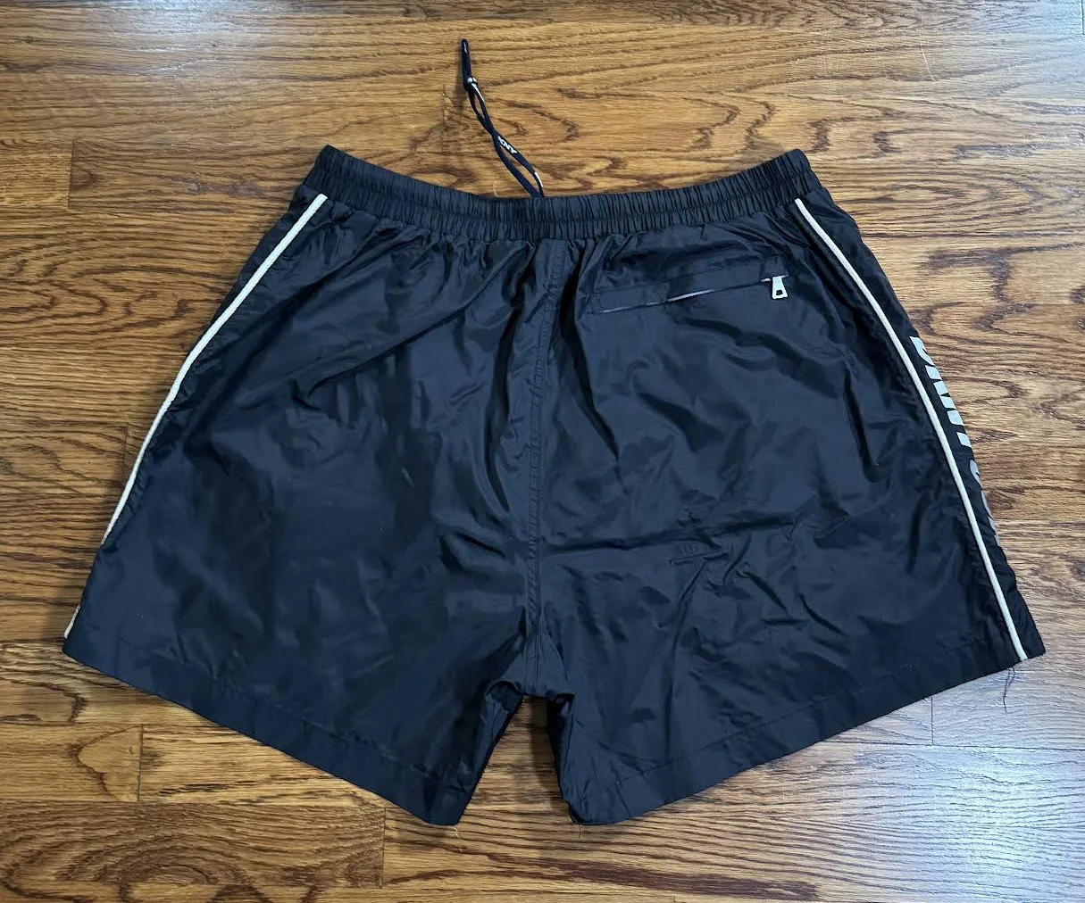back of DKNY nylon shorts .jpg