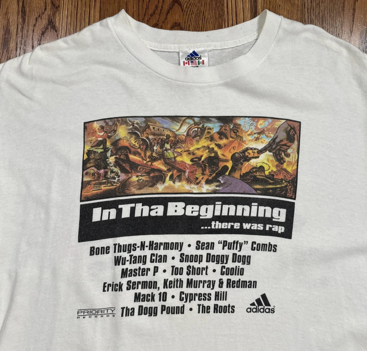 Vintage Adidas In Tha Beginning ...There Was Rap T Shirt (Size L 