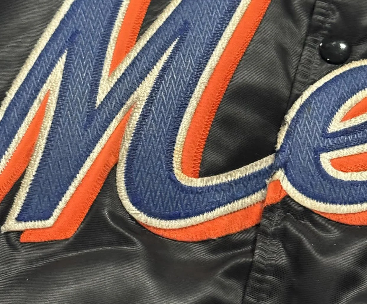Vintage Starter New York Mets Black Satin Jacket (Size XL) — RootsBK