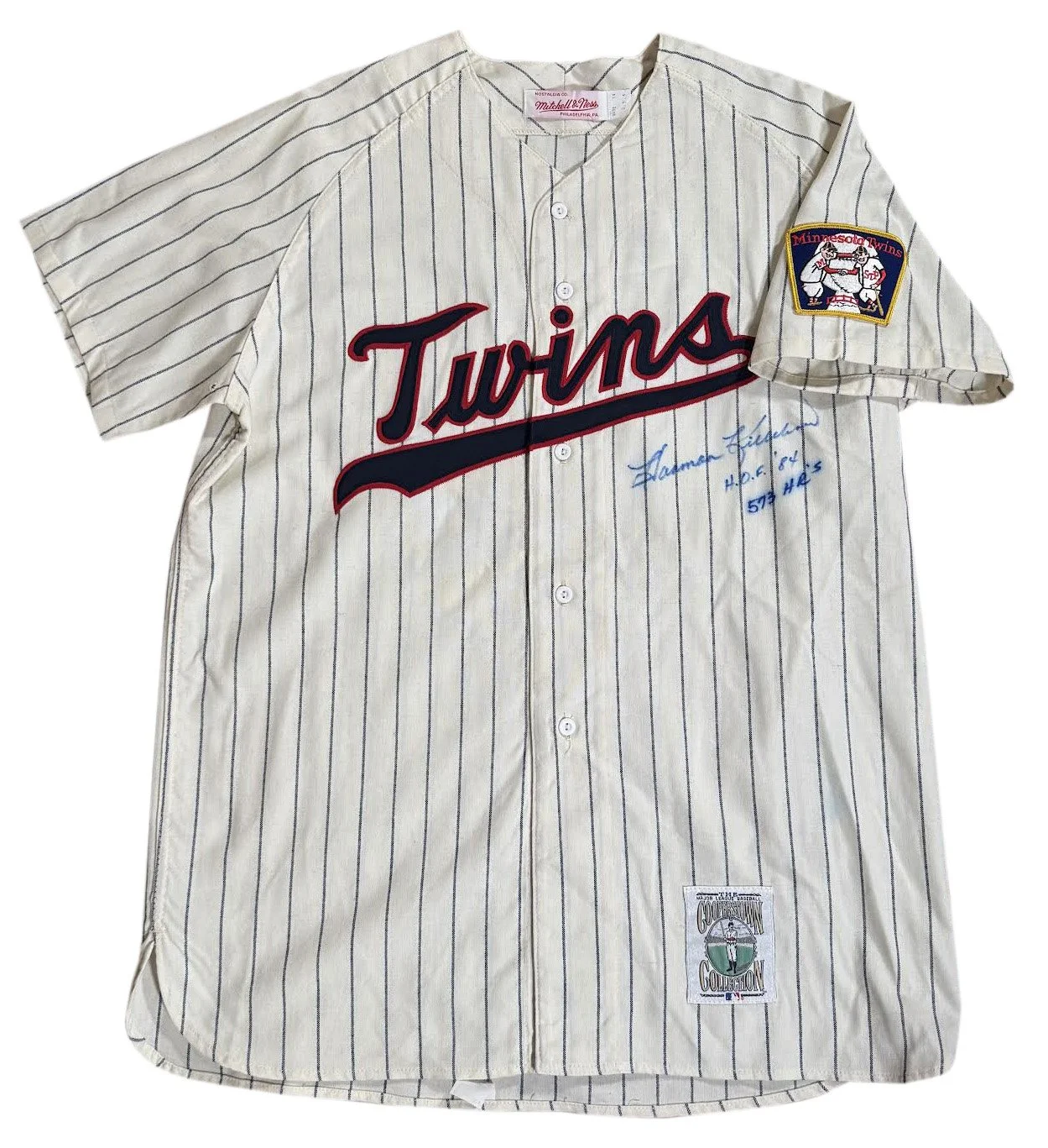 Vintage Twins Harmon Killebrew Mitchell and ness auto jersey .jpg