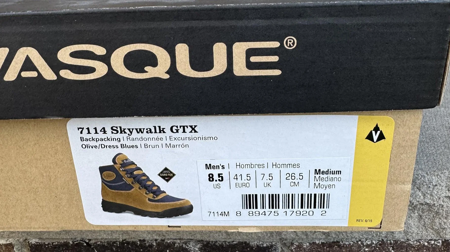 Vasque 7114 Skywalk GTX Olive : Dress Blue box.jpg