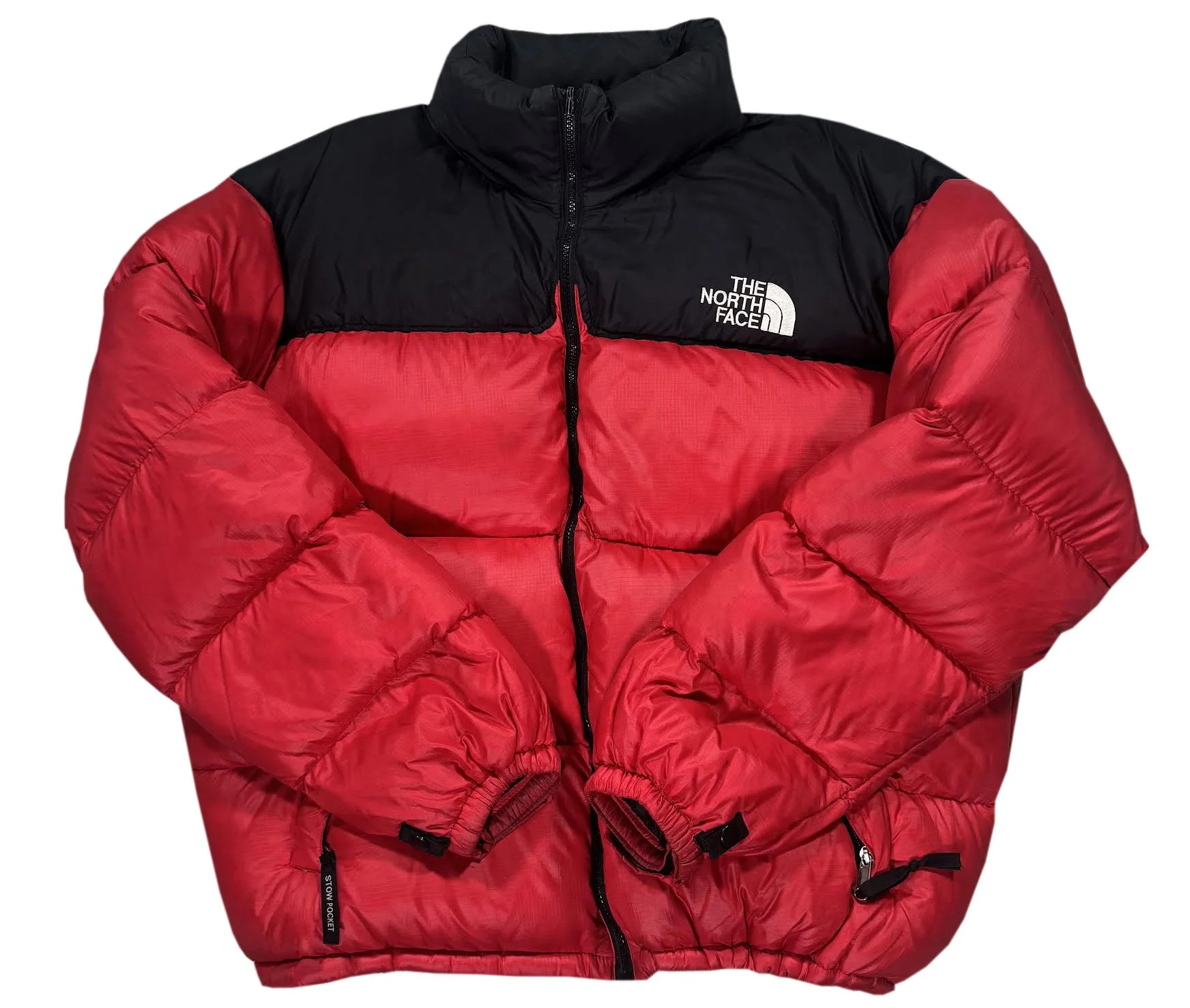 Vtg North Face Nuptse red black.jpg