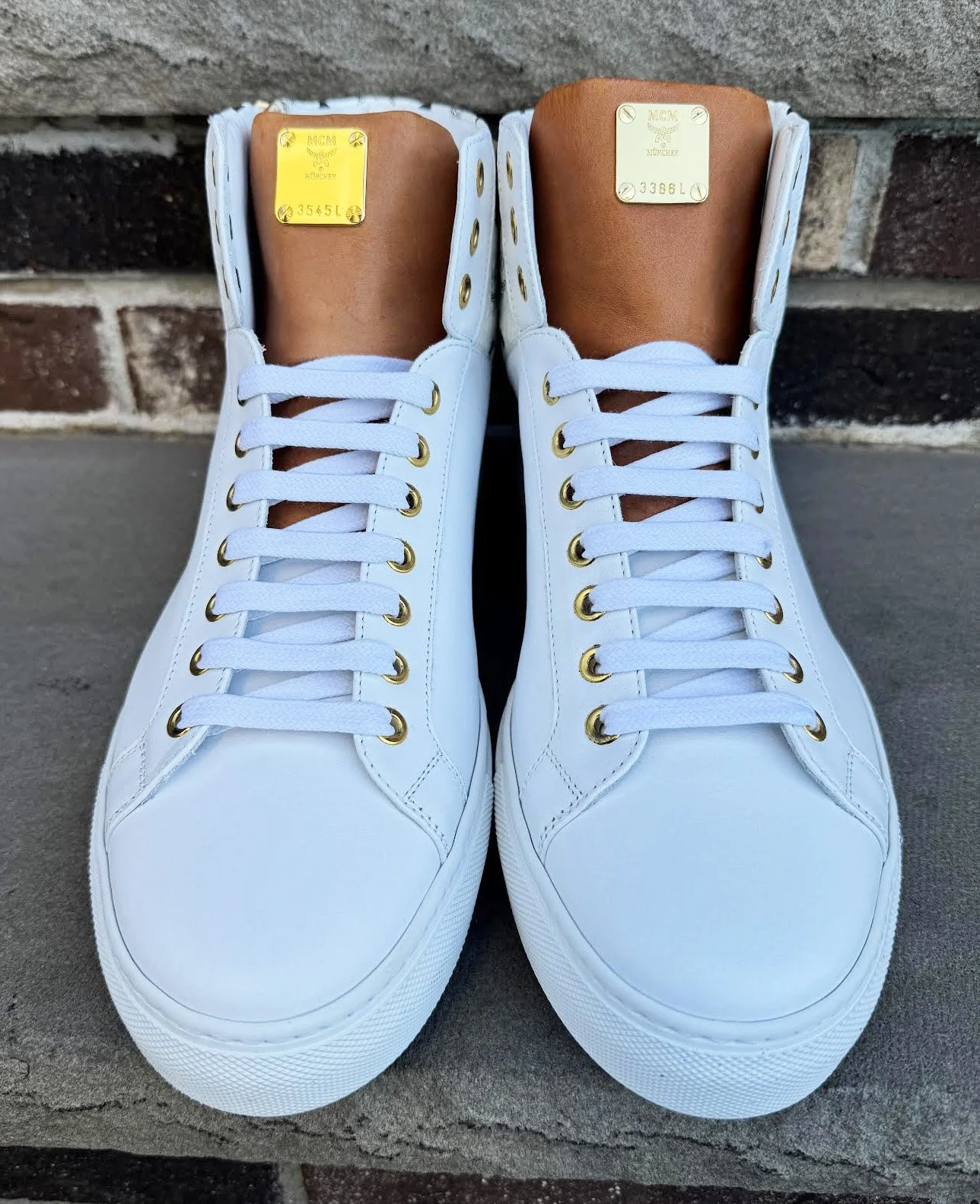 Front of MCM Leather white Sneakers.jpg