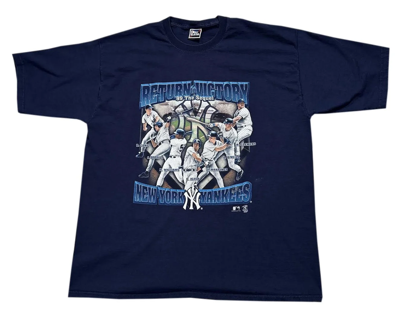 Vintage Pro Player New York Yankees Return to Victory '99 T Shirt (Size XL)