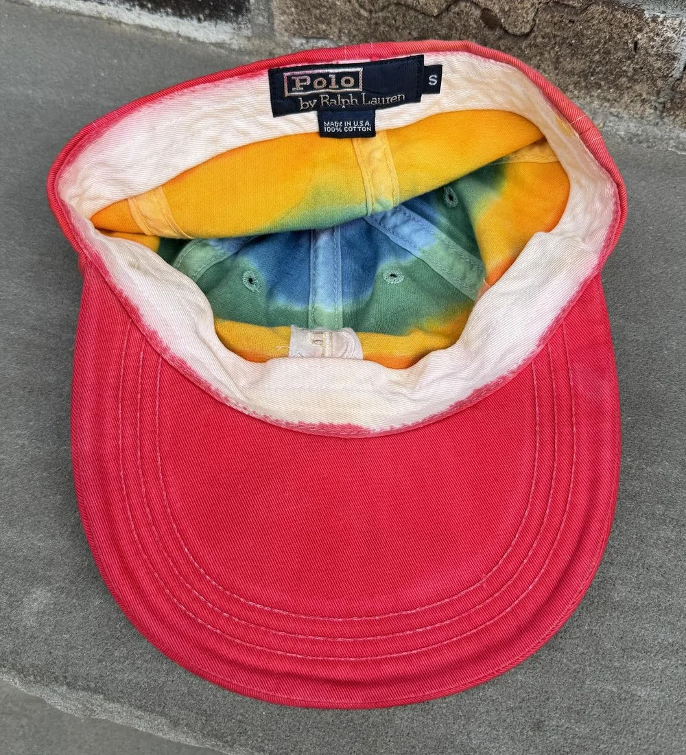 Vintage Polo Ralph Lauren CP-RL 92 Tie Dye Fitted Hat (Size S - Main Image
