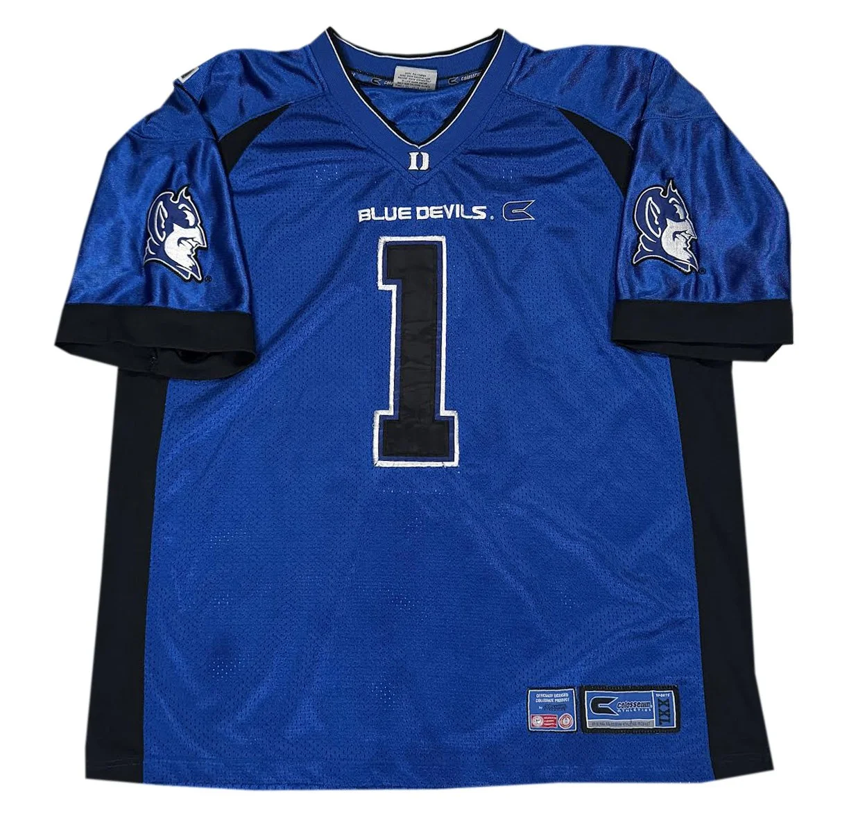 Vintage Colosseum Duke Blue Devils #1 Football Jersey (Size XL)