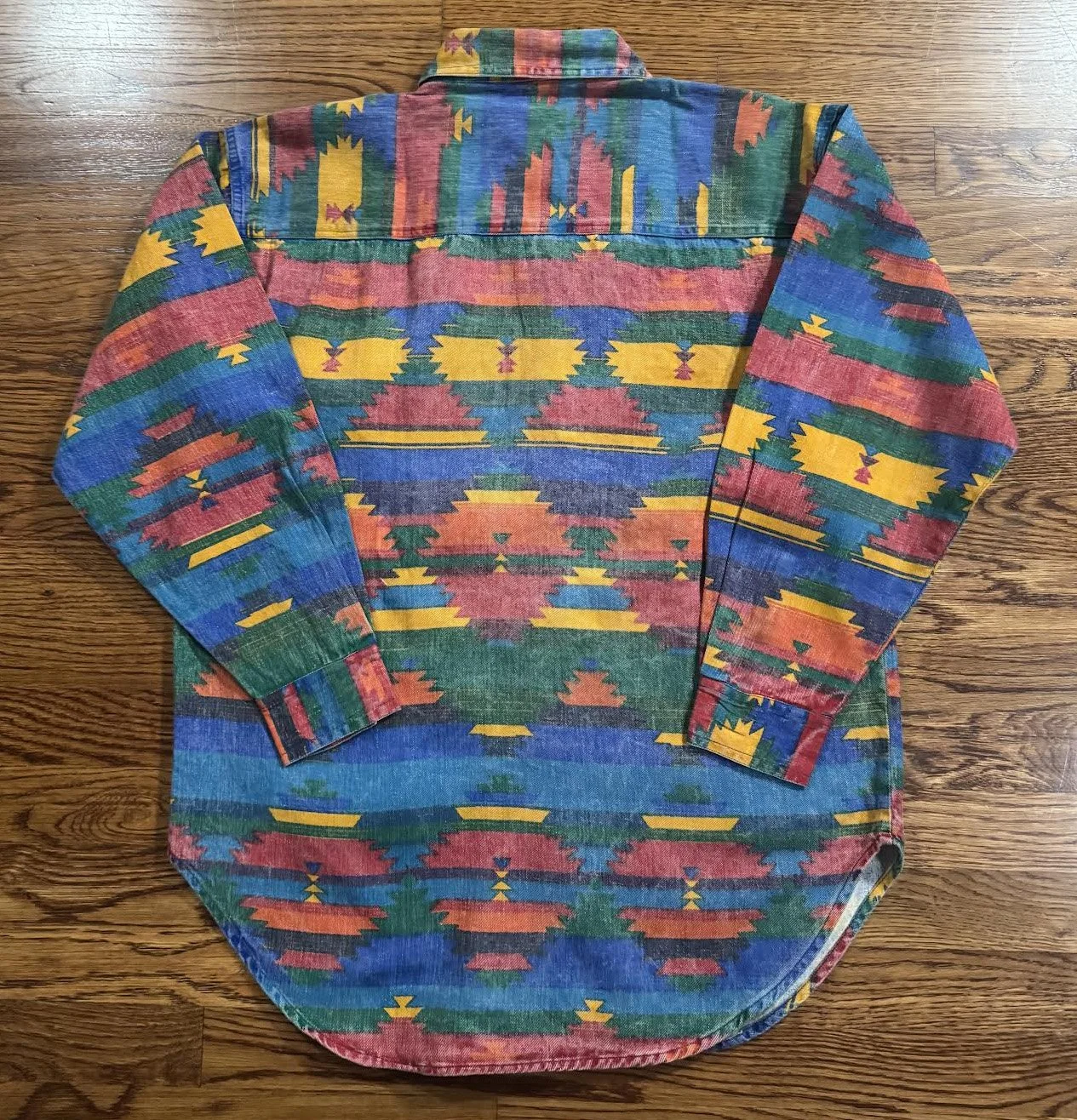 90s Aztec button down shirt .jpg