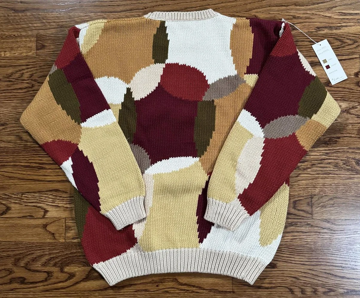 Vintage Perry Ellis Colorful Sweater (Size S) NWT — RootsBK