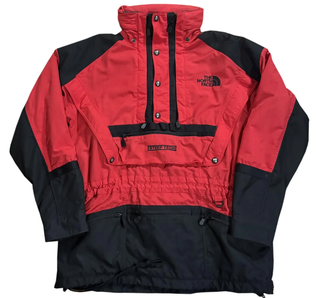90's ビンテージ ノースフェイス STEEP TECH スティープテック M イエロー×ブラック×グレー 90\u0027S THE NORTH FACE STEEP TECH NYLON JACKET（ノースフェイス