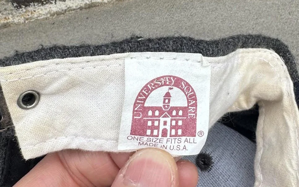 Vintage University Square Hat tag.jpg