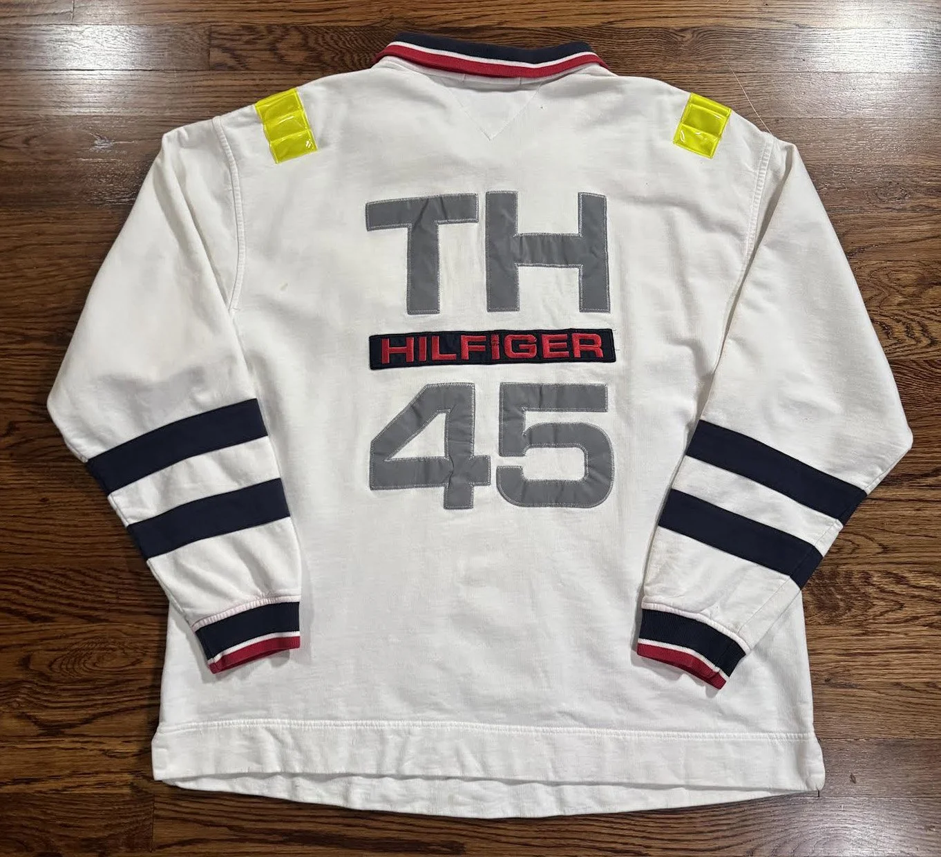 Vintage Tommy Hilfiger Sailing Gear 1/4 Zip Reflective Top (Size 