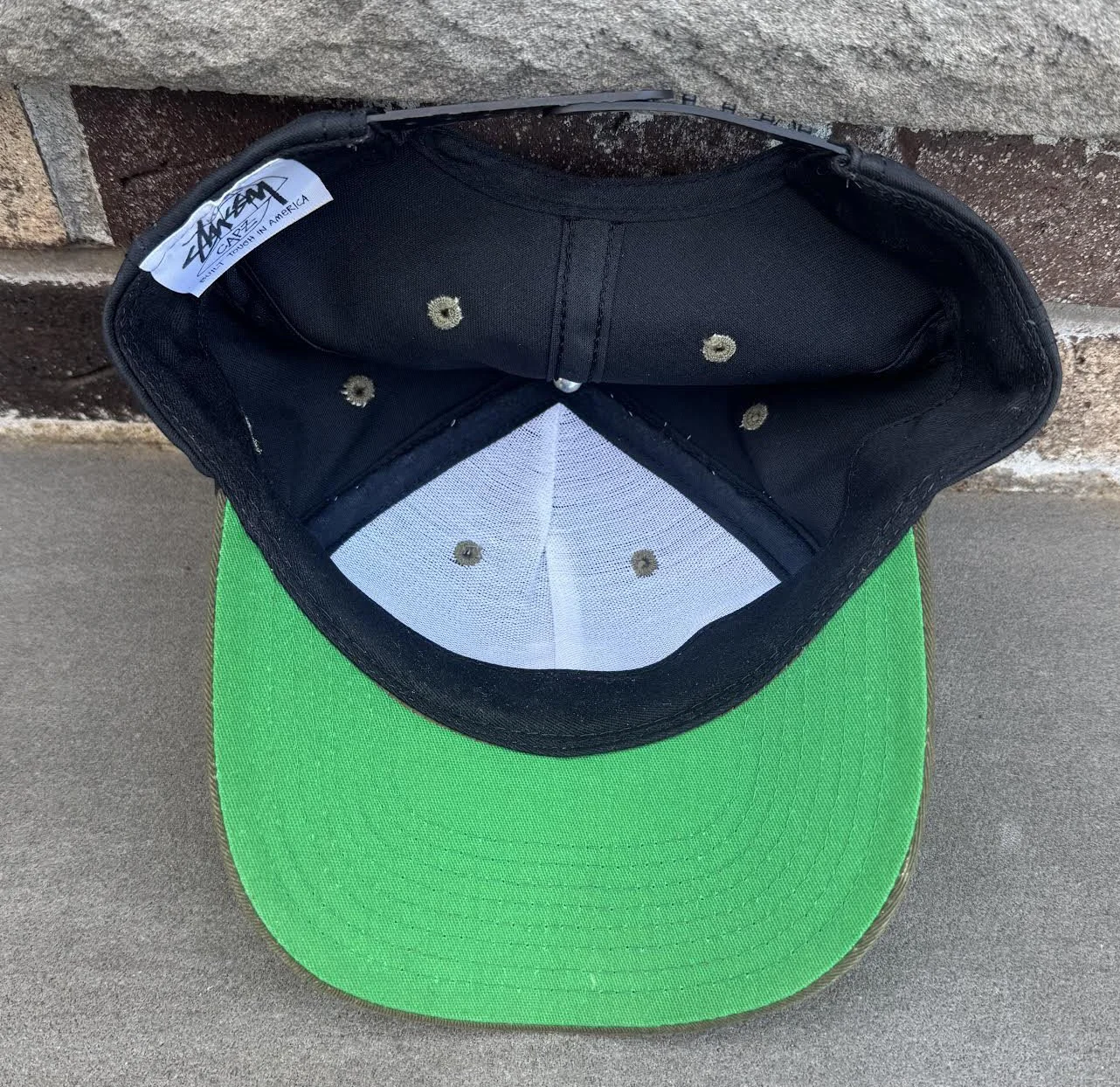 inside of 90s Stussy Made in USA Capz hat.jpg