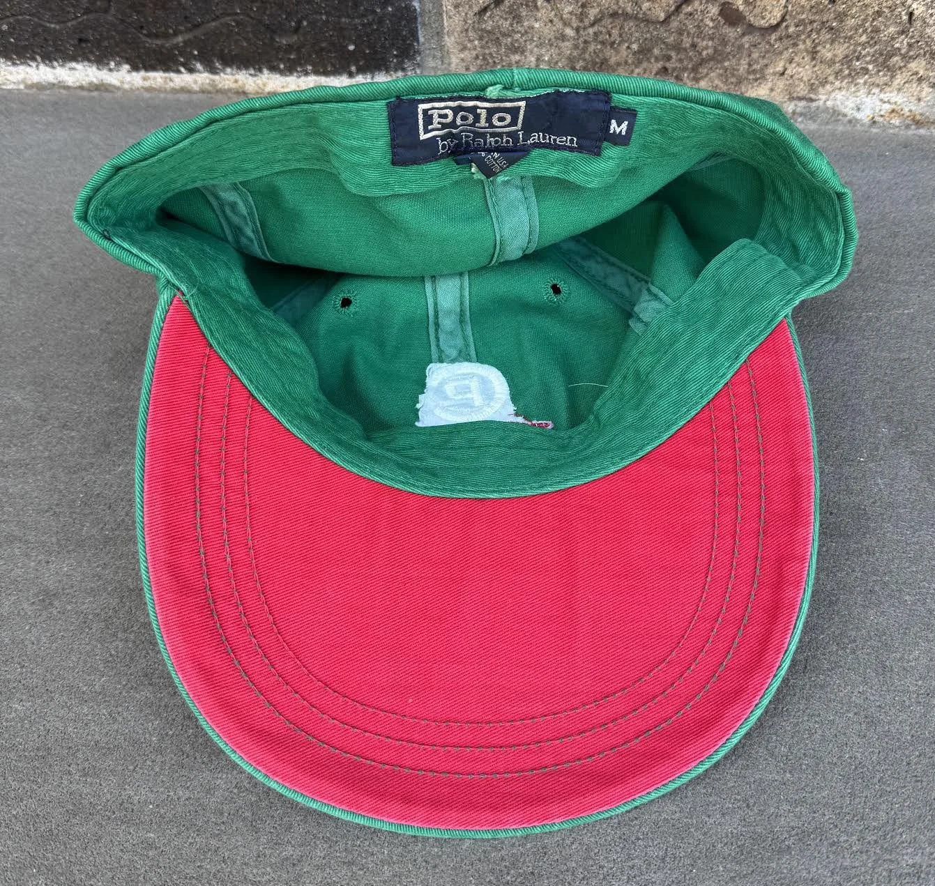 inside of Polo Green red cap.jpg