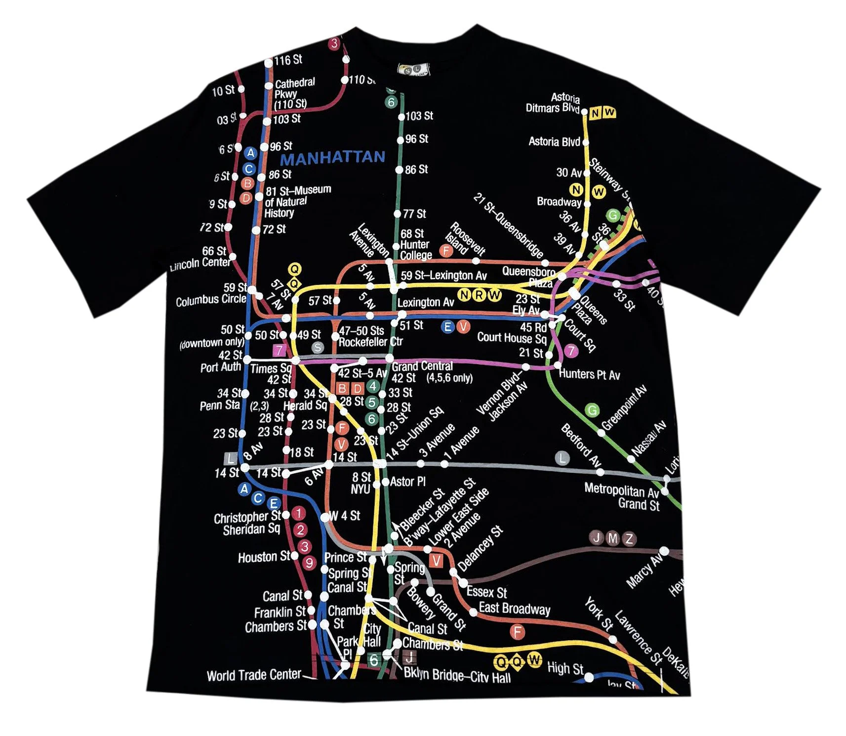 Vintage Subway Line MTA New York City T Shirt (Size M)