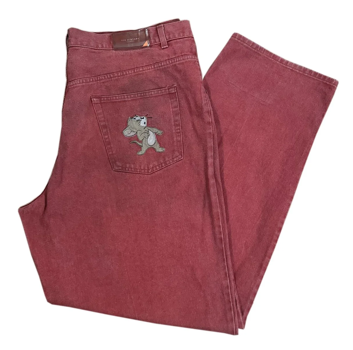 Vtg Iceberg History Jerry Red Jeans .jpg