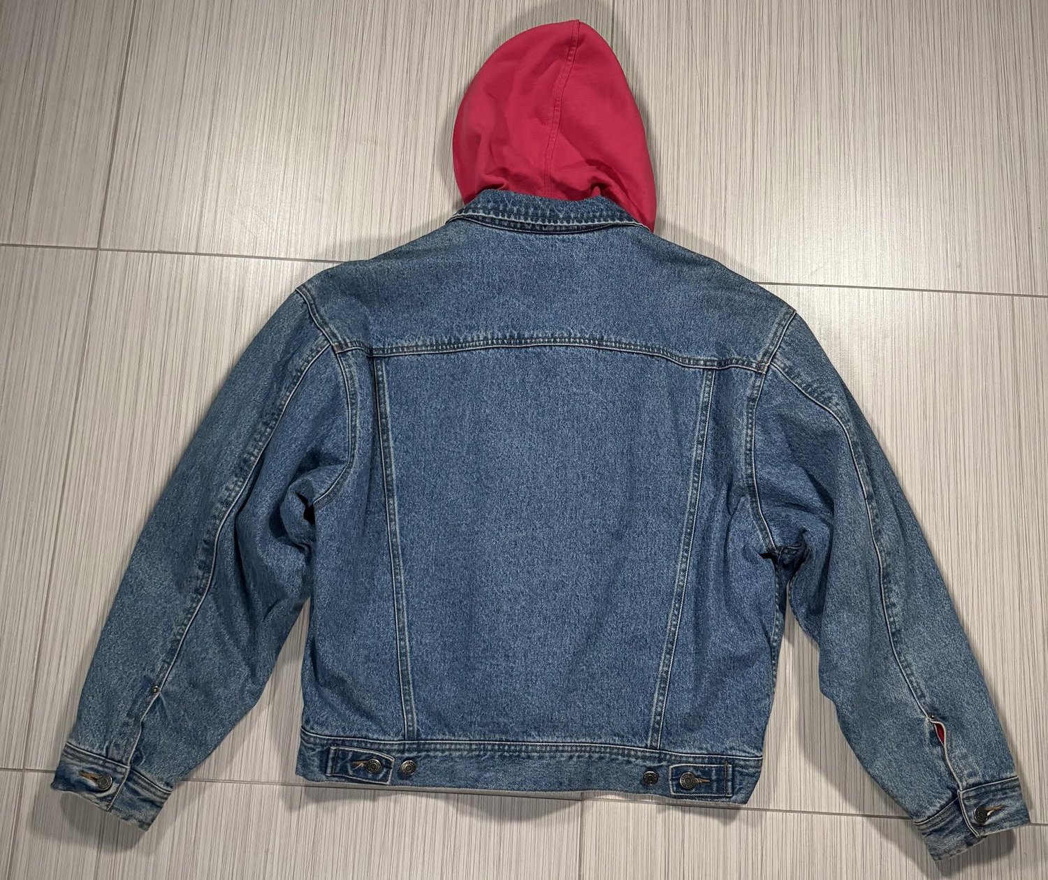 Vintage Gap Denim Jean Jacket w Hoodie (Size L) — RootsBK
