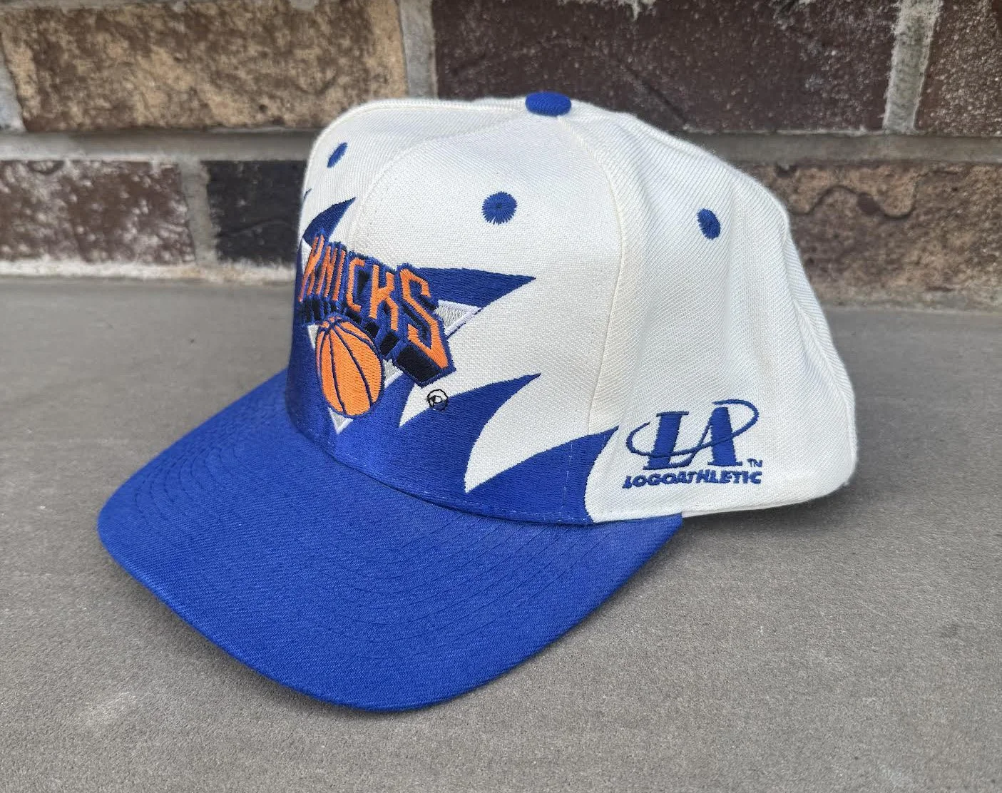 side of Logo Athletic Knicks cap.jpg