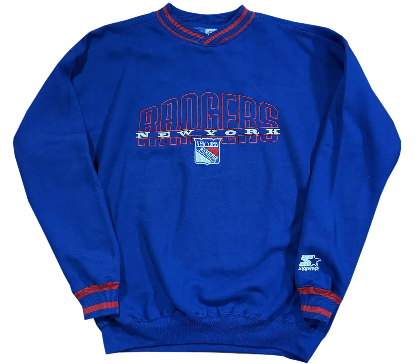 2 Vtg Starter Rangers Sweatshirt .jpg