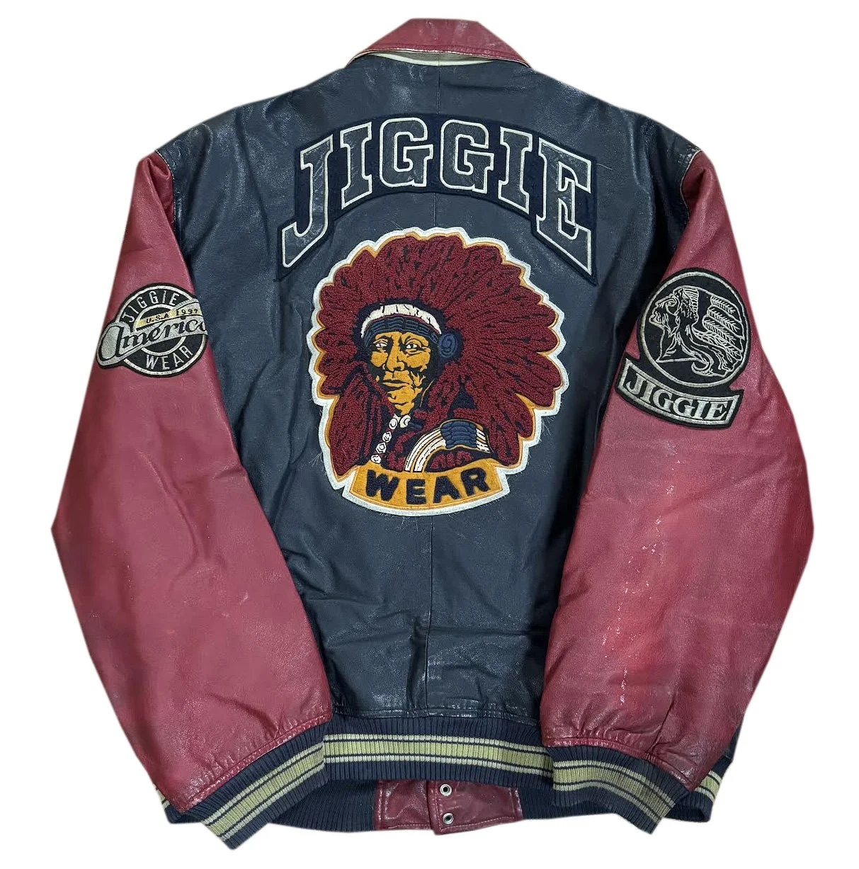 Vintage Jiggie Wear Leather Jacket.jpg