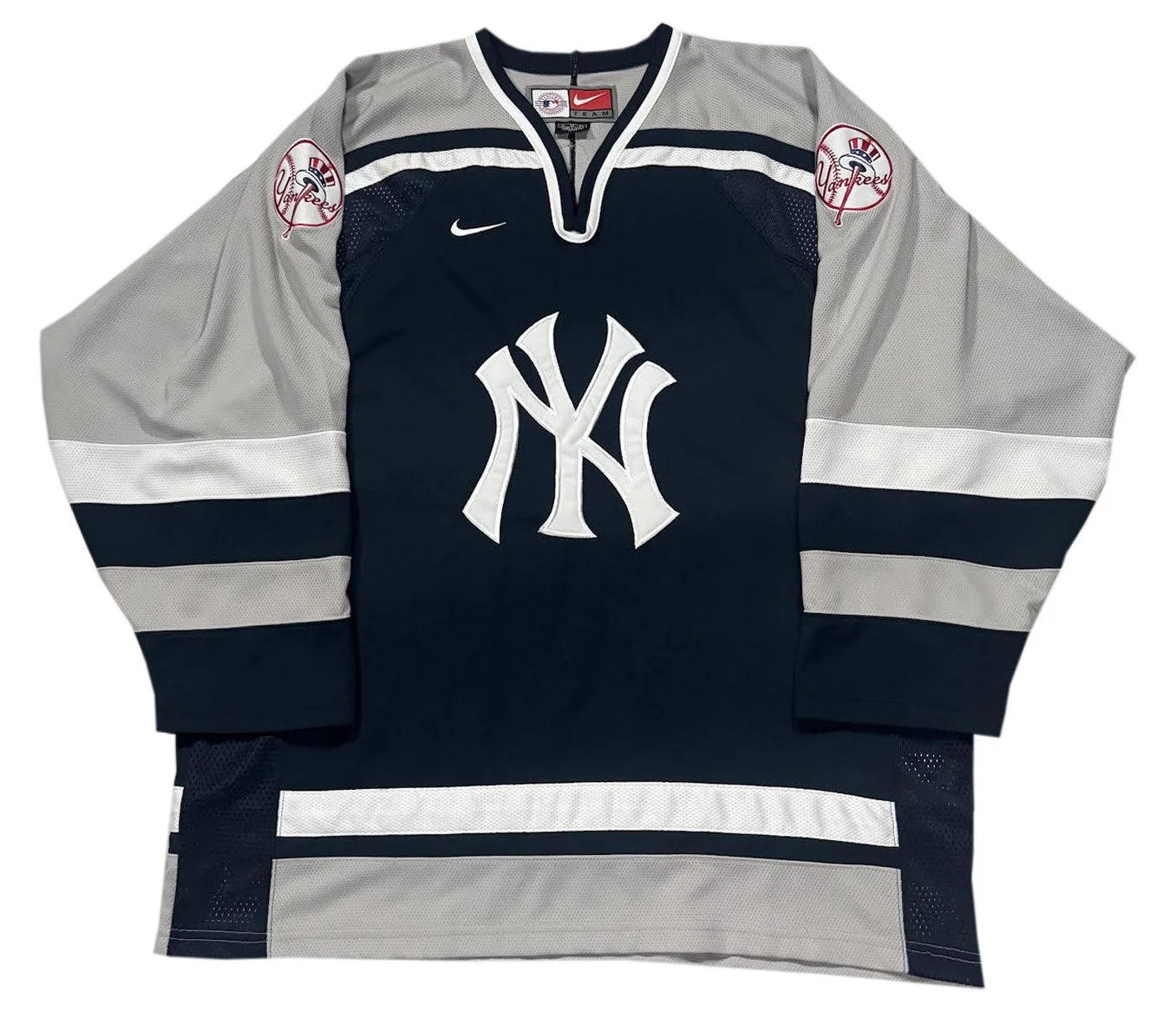 Vintage Nike New York Yankees Navy Hockey Jersey (Size XL)