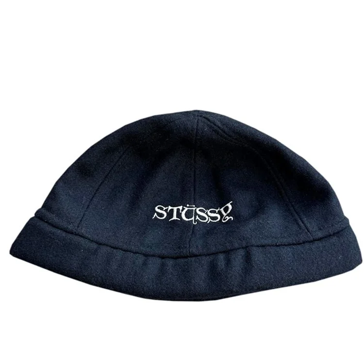 Vintage Stussy Navy Wool Beanie