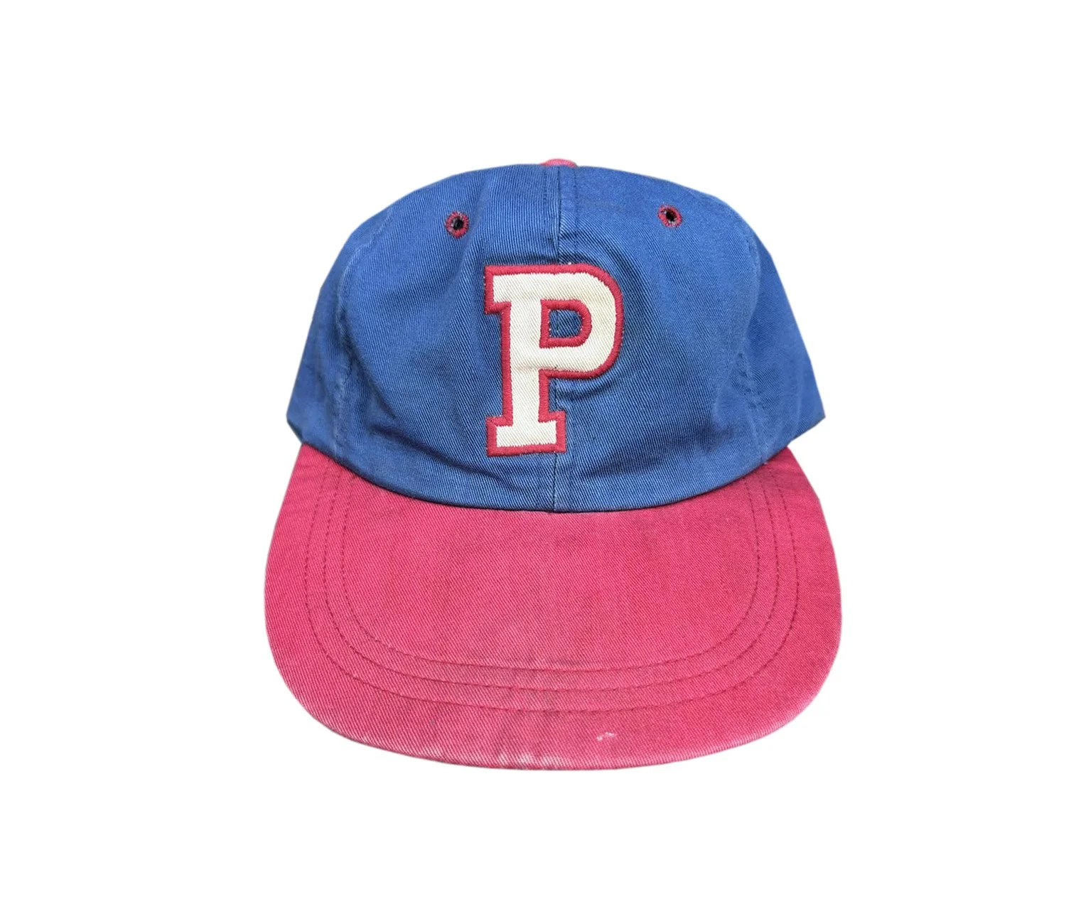 999 Vintage Polo P Blue Red Hat.jpg