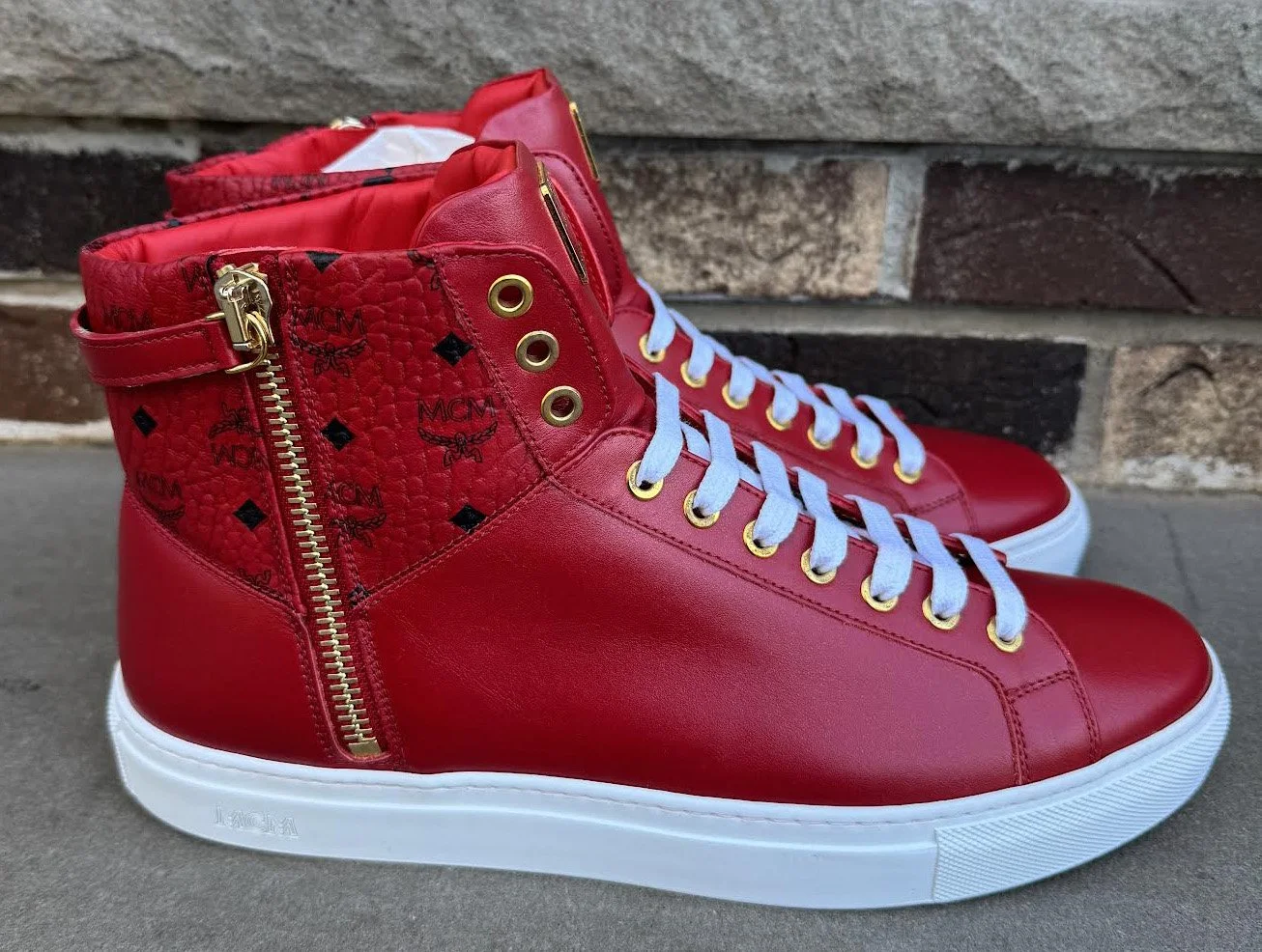 side of MCM Red Leather outside.jpg