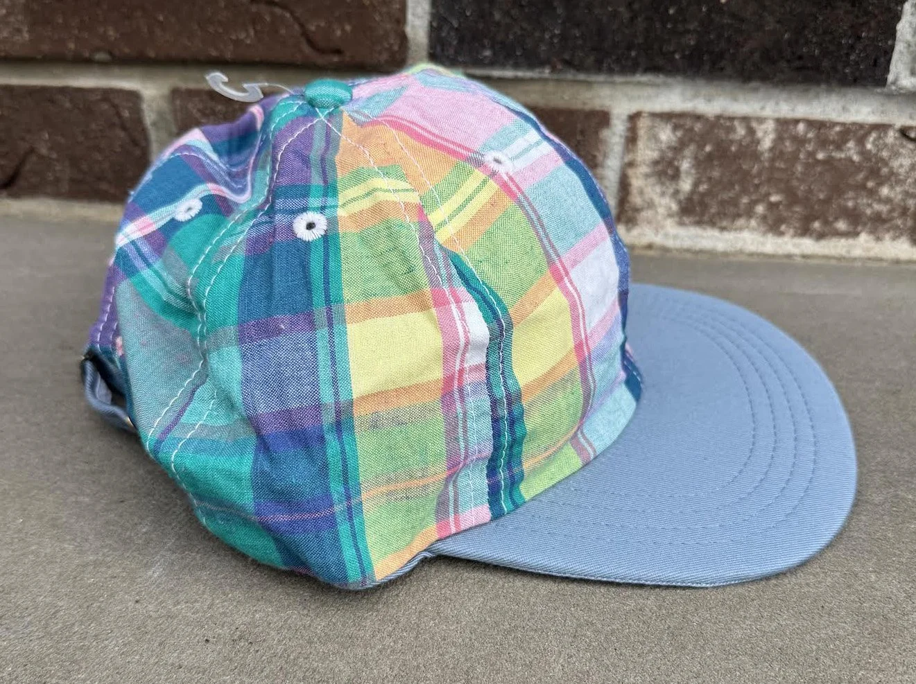 Side of Polo RL plaid cap.jpg