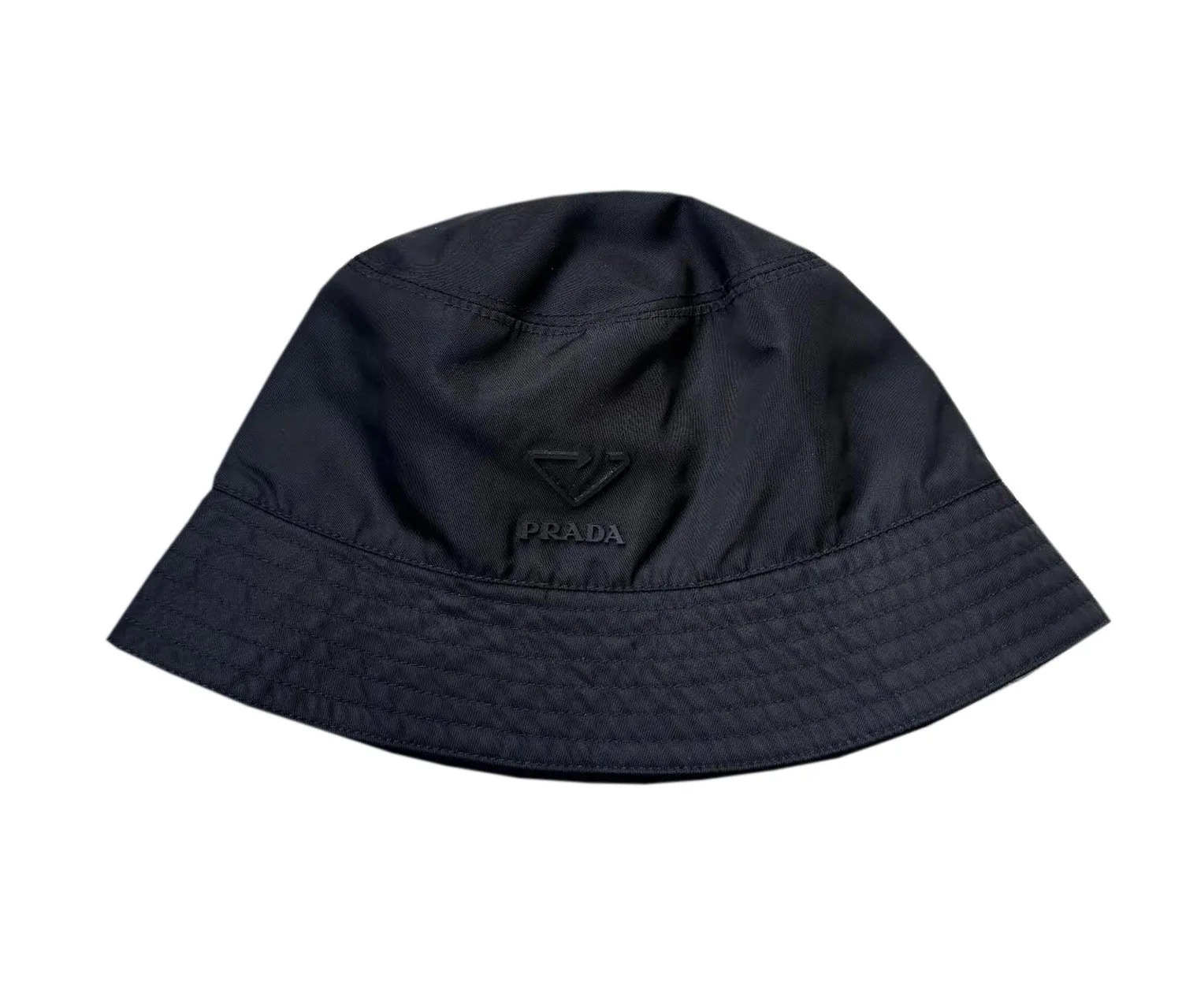 Prada Re-Nylon Black Bucket Hat (Size L) — RootsBK