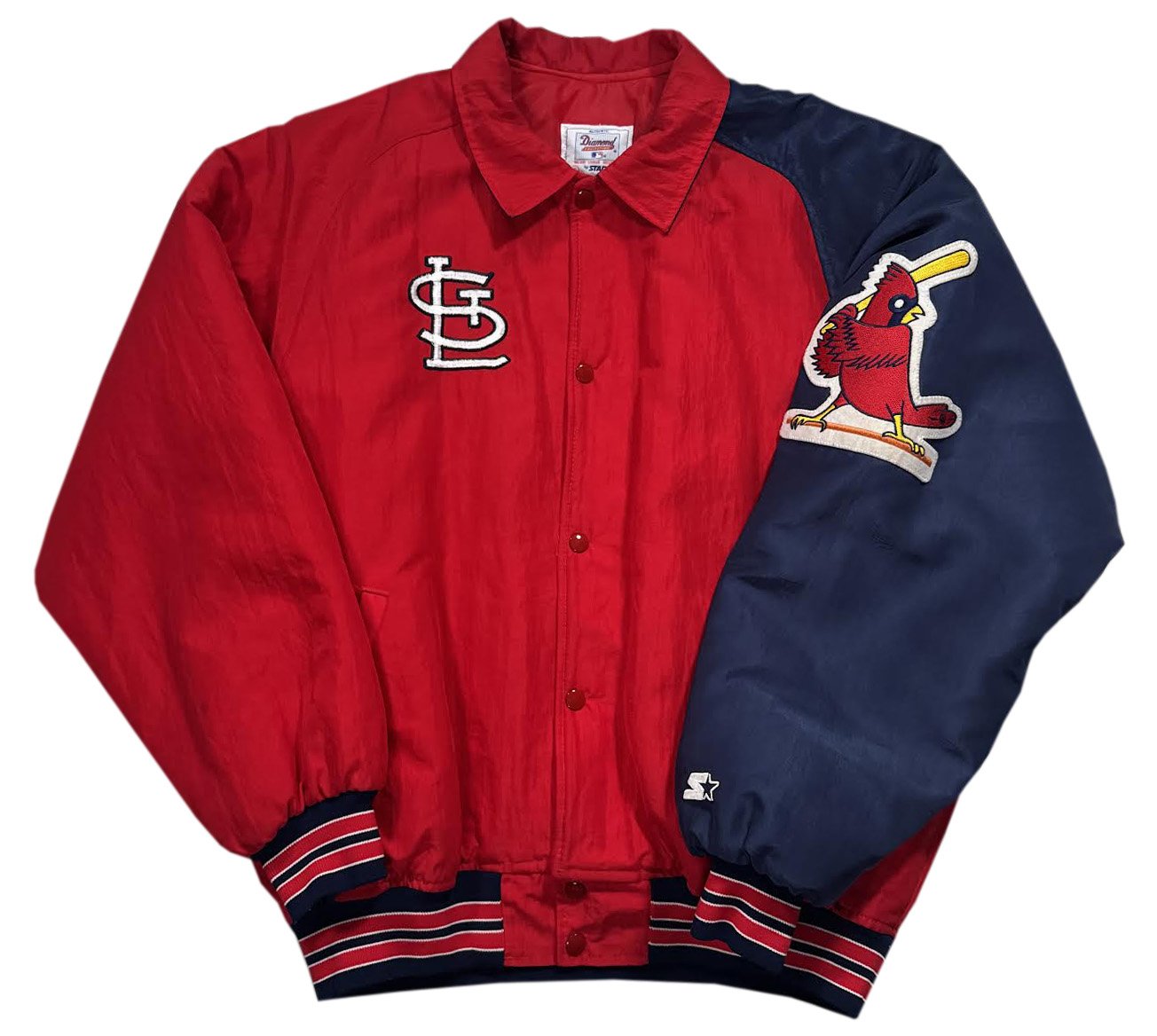Vintage Starter St Louis Cardinals Two Toned Dugout Jacket (Size XL)