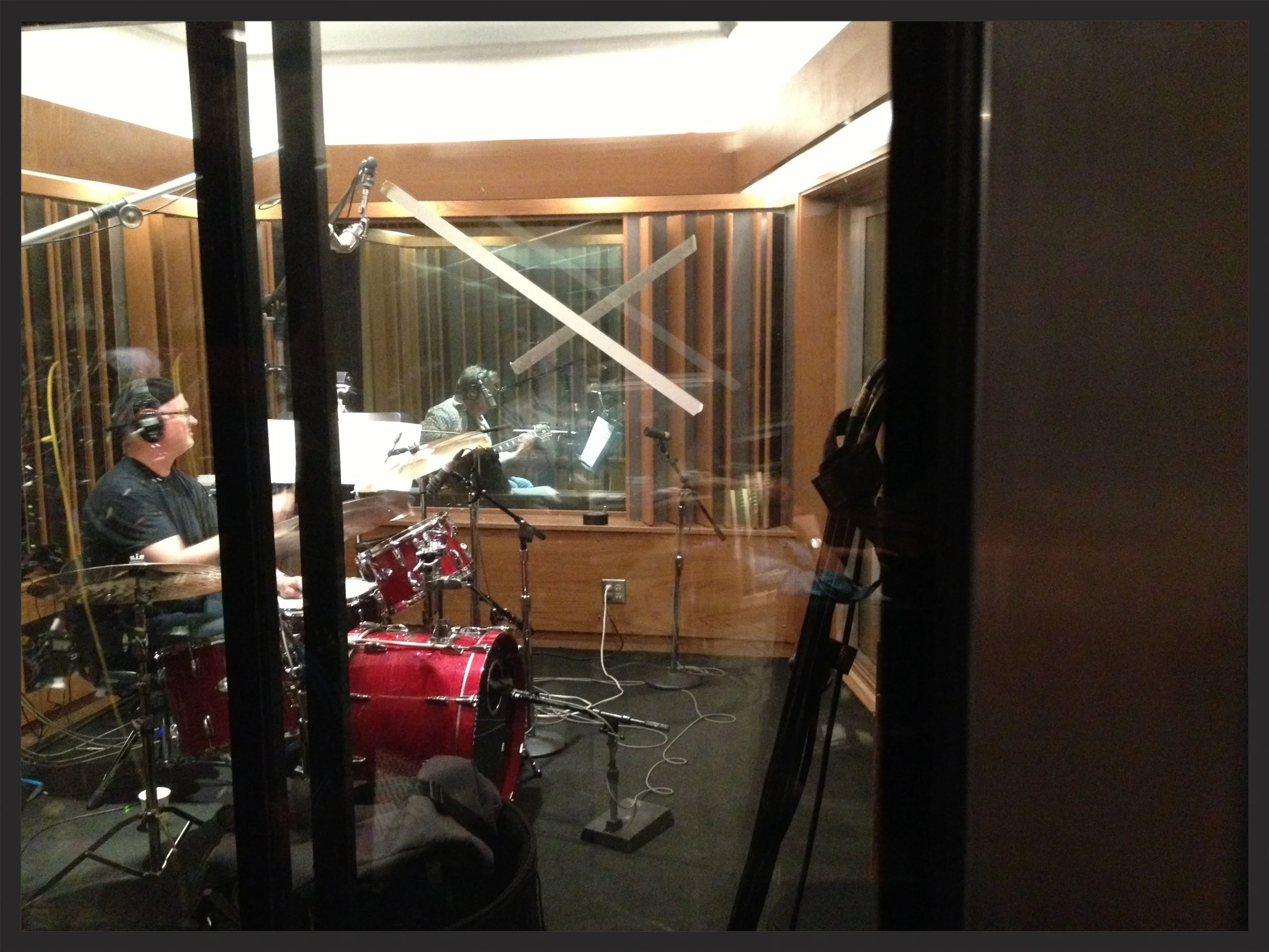 Gordon Peeke in the drum booth @ Capitol Studios
