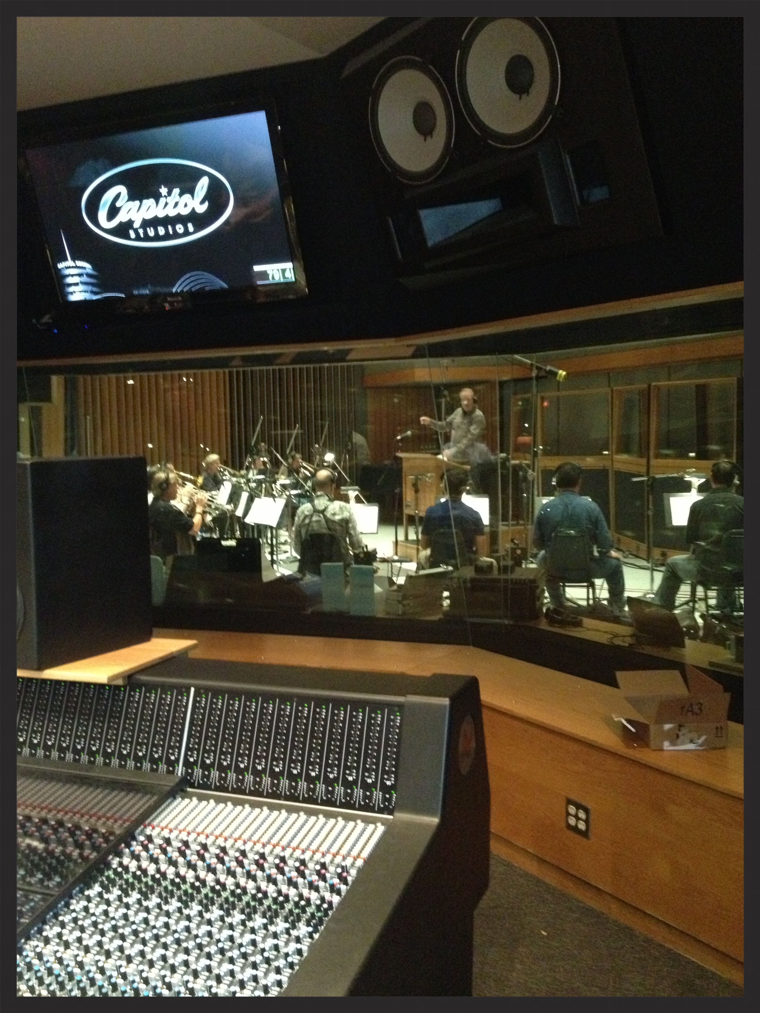 Nic. conducts the Big Band @ Capitol Studios