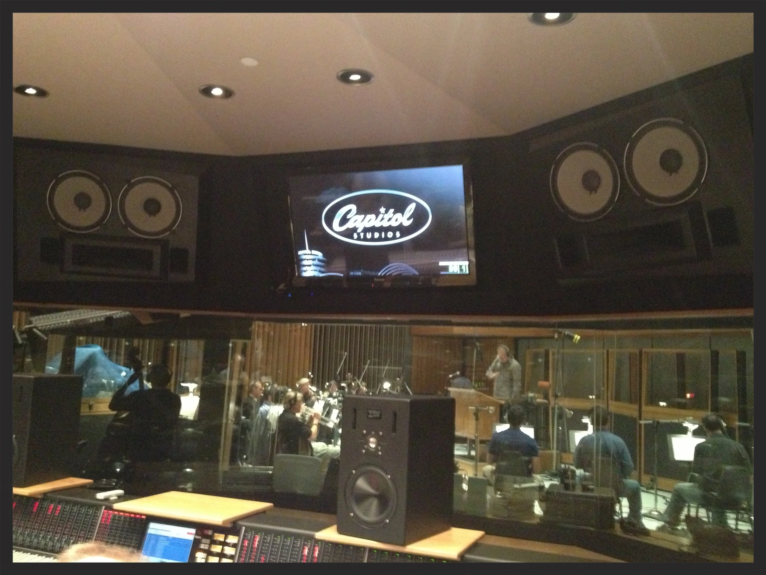 Nic. conducts the Big Band @ Capitol Studios