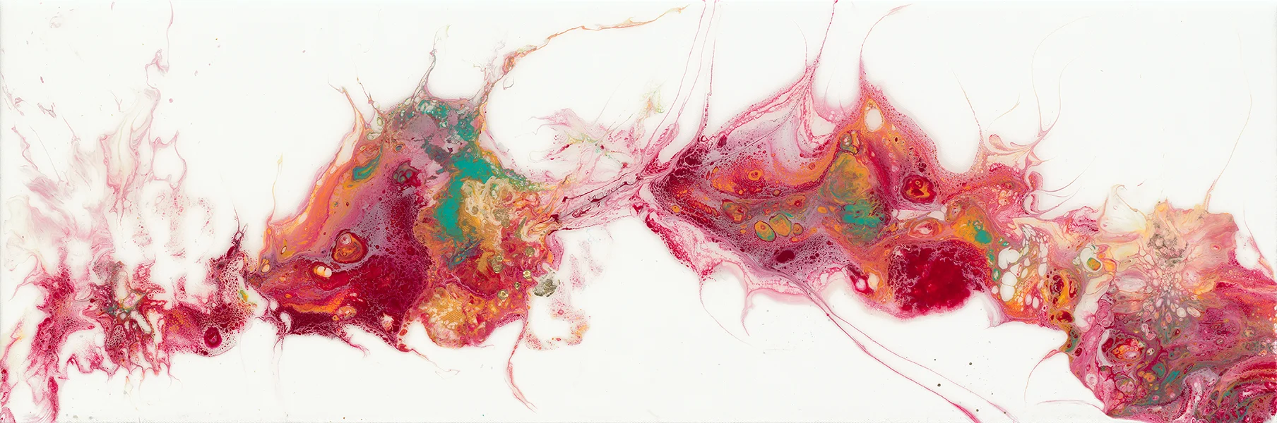 Seeing Red , 2018 Acrylic on Canvas with Resin Top Coat, 12" x 36" $675 SOLD