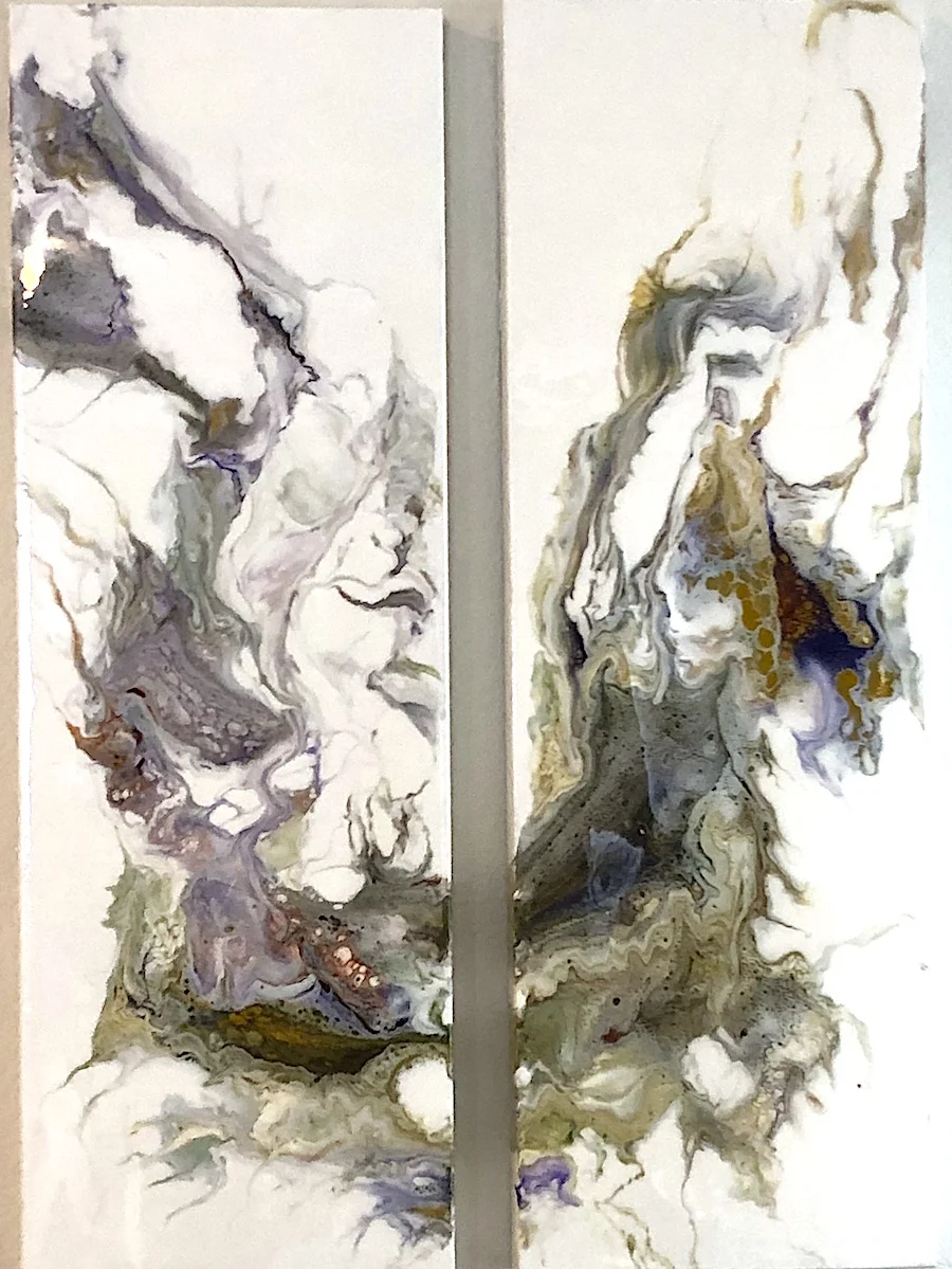 Chrysalis, 12” x 36” diptych$1600