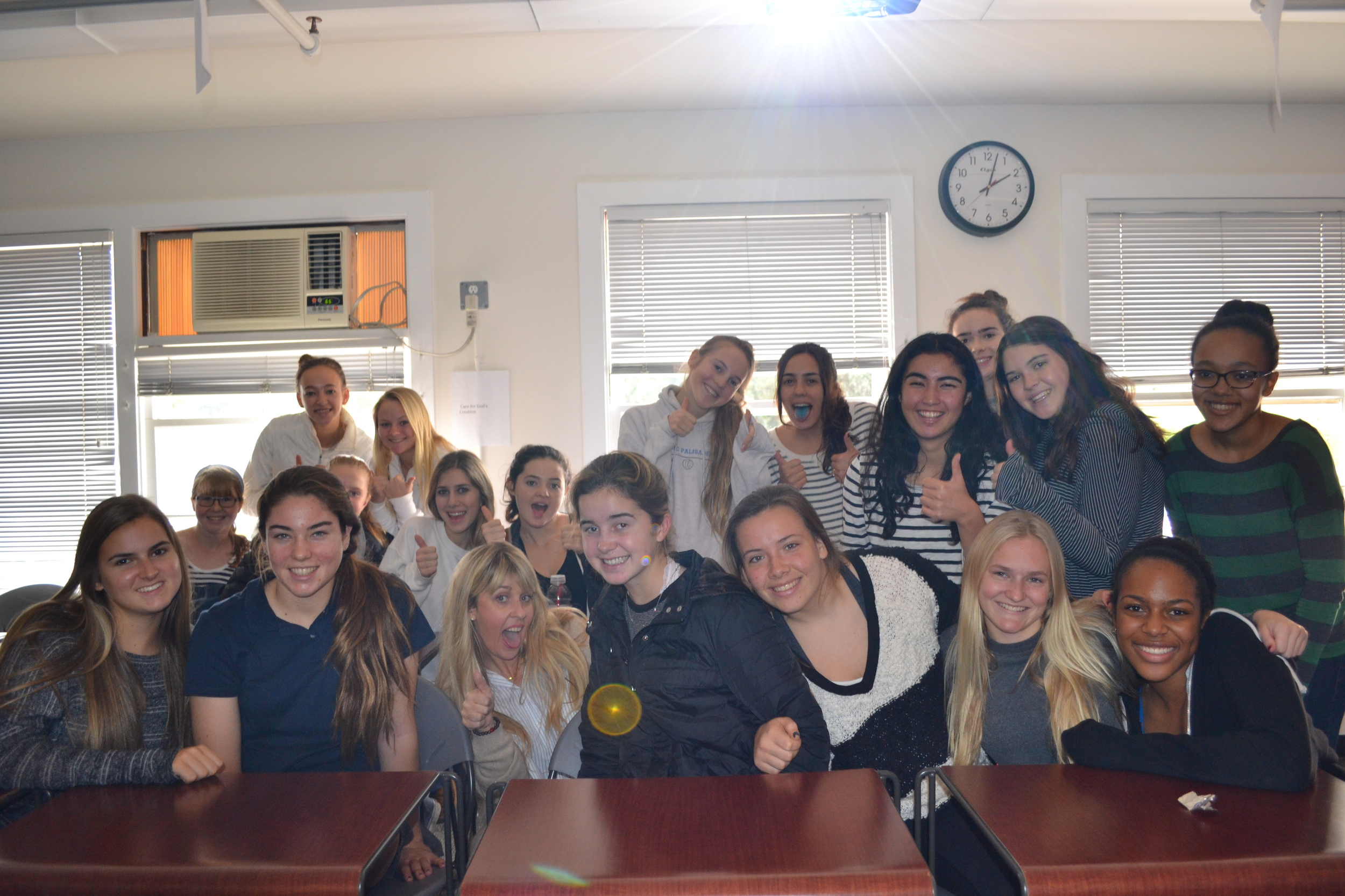 Some of the girls from Marymount School for Girls after our discussion on Purpose, Passion & Drive