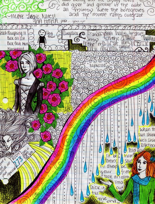 I would love to tell you that I did this but THIS IS NOT MINE. I found it online and was like WOAH, holy moly this person is a talented doodler. 